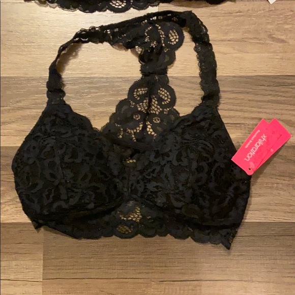 (2) Xhilaration Push up Racerback Lace Bralette BK - Picture 2 of 8